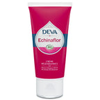 Tube de crème régénératrice bio « DEVA Echinaflor » (élixirs floraux et extrait d’échinacée), packaging rose.