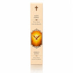 Encens religieux Saint Esprit conditionné dans un étui cartonné rectangulaire beige clair, illustré d’une colombe rayonnante symbolisant l’Esprit Saint avec des lettrages marron et dorés.