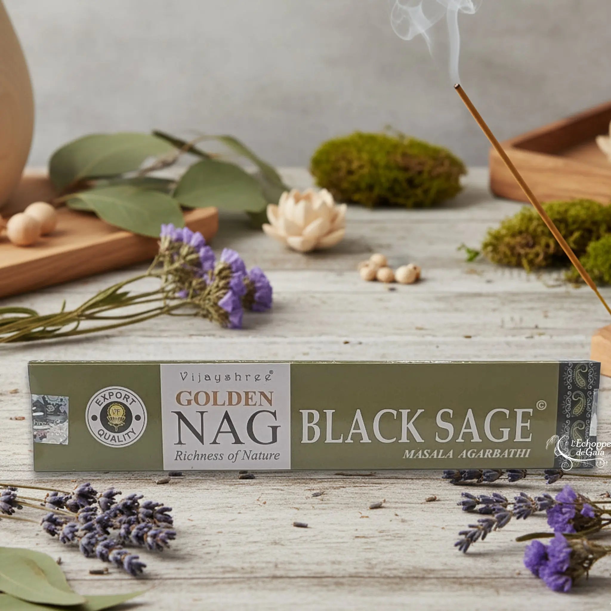 Encens Golden Nag Black Sage Sauge Noire