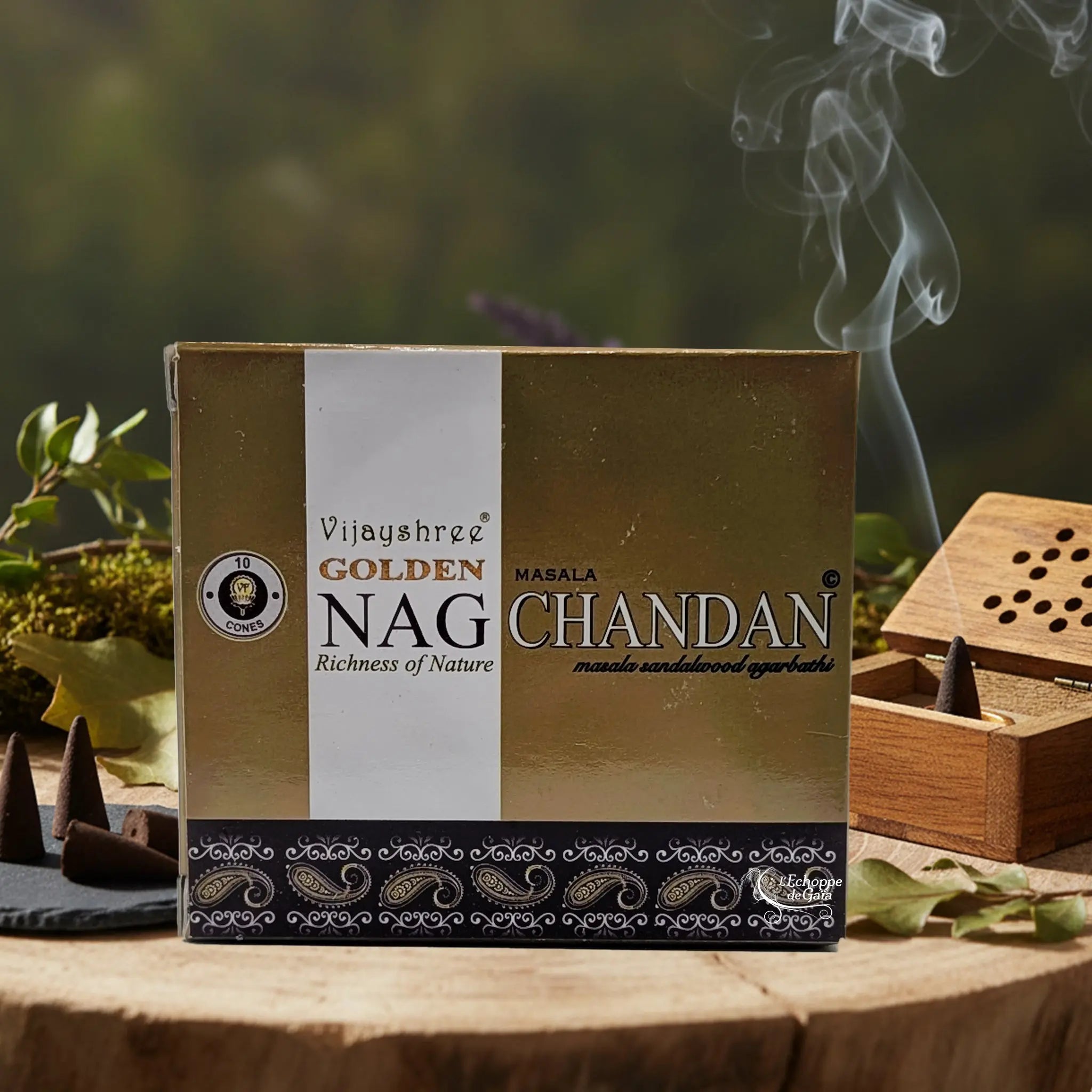Encens Golden Nag Chandan - Cônes Vijayshree Golden