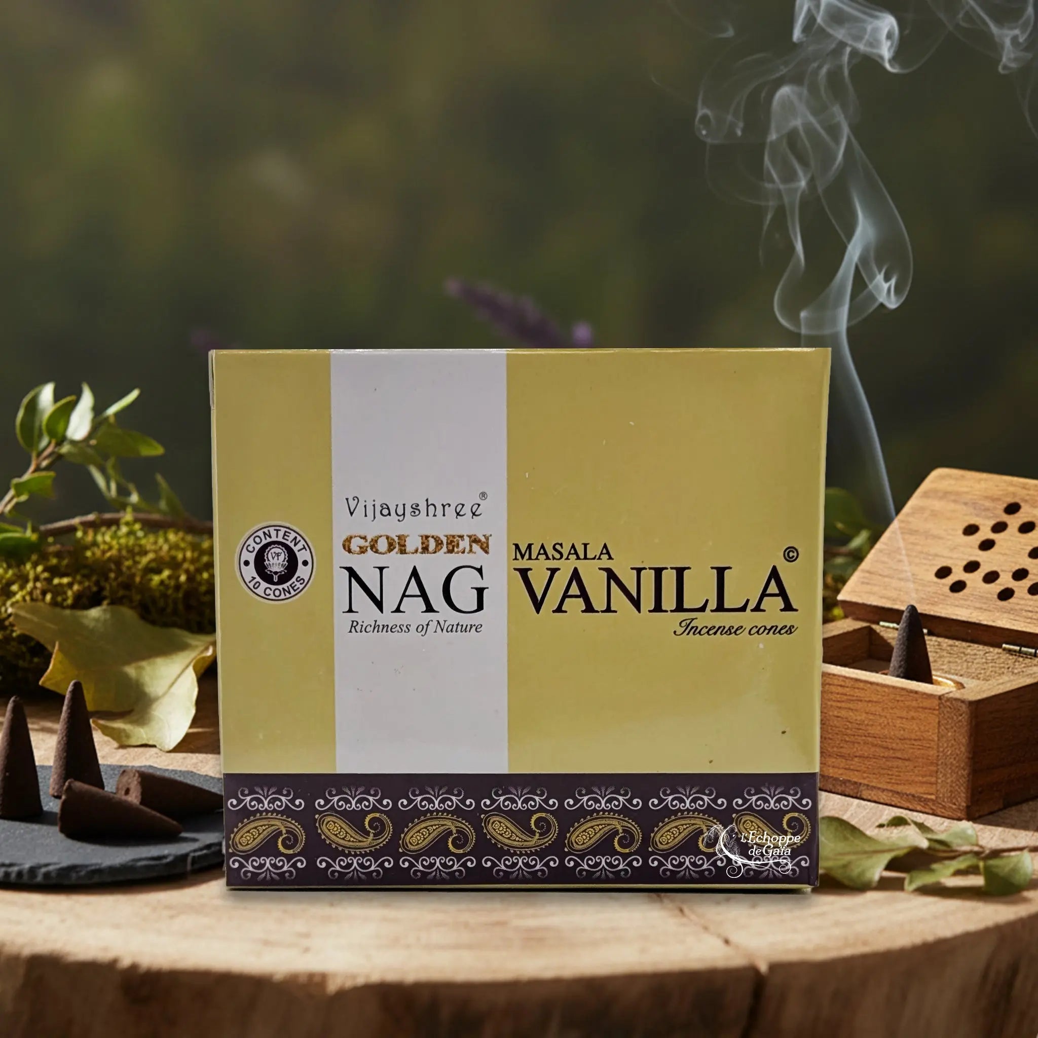 Encens Golden Nag Vanilla - Cônes Vijayshree Golden