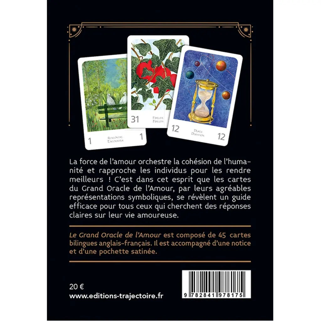 Le Grand Oracle de l'Amour - Coffret Noir Trajectoire Editions Trajectoire