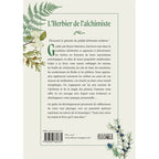 Quatrième de couverture du livre L'Herbier de l'Alchimiste de Karen Harrison, présentant un grimoire sur la botanique magique et les rituels.