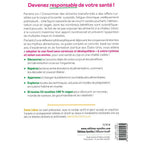 Quatrième de couverture du livre "Je mange cru !" avec résumé des bénéfices de la raw food, présentation de l'auteur Stefan Lehner, prix de 15,90 € et code ISBN.
