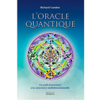 La couverture du coffret "L'Oracle Quantique" de Richard Gandon, aux Éditions Exergue, illustrée d'un mandala coloré et géométrique sur un fond dégradé de bleu et de turquoise.