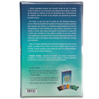Le dos du coffret "L'Oracle Quantique" de Richard Gandon, détaillant le contenu du jeu (82 cartes, un livre et une pochette en satin) ainsi que la démarche spirituelle et énergétique de l'auteur.