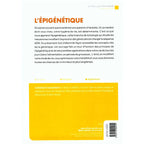 Quatrième de couverture du livre "L'Épigénétique" avec un résumé sur l'influence du mode de vie sur les gènes, la biographie du Dr Ghéorghii Grigorieff, le prix de 12 € et le code ISBN.