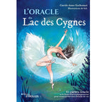 L'Oracle du Lac des Cygnes illustré par une danseuse étoile en tutu blanc gracieux sur un fond bleu nuit onirique.