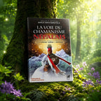 Couverture du livre La Voie du Chamanisme Népalais montrant un chamane traditionnel en tenue rituelle devant les sommets enneigés de l'Himalaya.