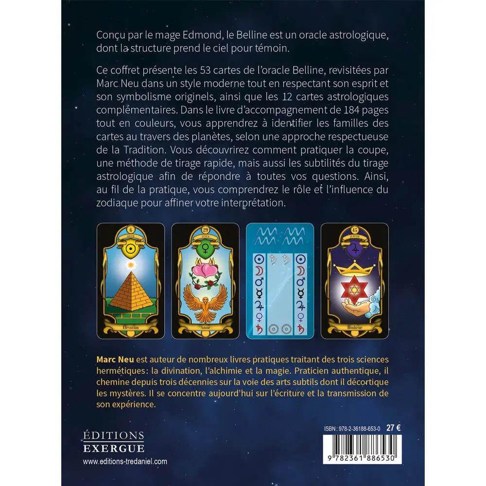 Le Belline Astrologique - Coffret Oracle 53 Cartes Editions Exergue