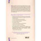 Le Guide du Lightworker illustré par le verso de sa couverture présentant un résumé de l'ouvrage sous forme de liste sur fond crème, complété par un ruban élastique violet.