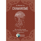 Le Monde du Chamanisme du Dr Roger Walsh, illustré par le profil en lignes blanches d'un personnage à la coiffe végétale, sur couverture terracotta.