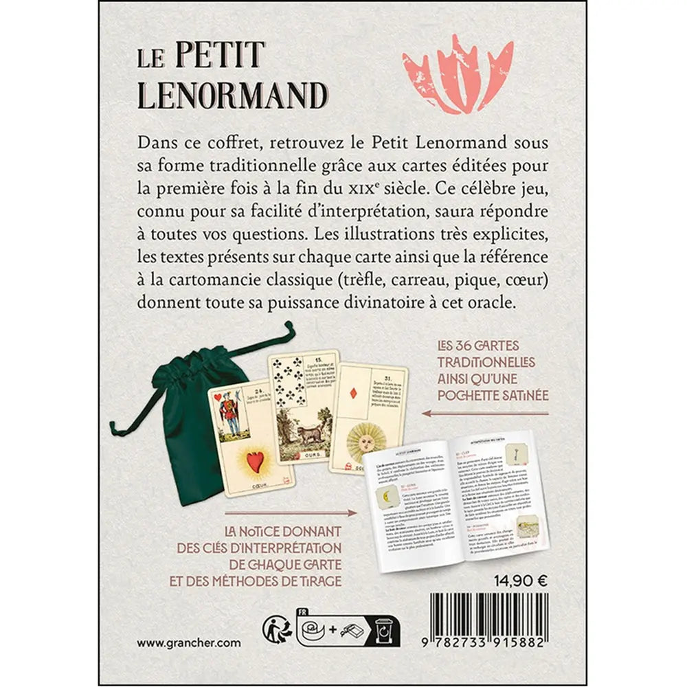 Le Petit Lenormand Coffret - 36 Cartes et Livret Editions Grancher