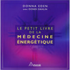 Le Petit Livre de la Médecine Énergétique de Donna Eden, illustré par des silhouettes humaines en cercle sur fond violet et rose dégradé.