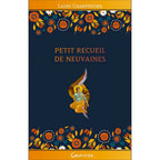 La couverture du livre Petit Recueil de Neuvaines de Laure Charpentier chez Grancher illustre un ange stylisé au centre, encadré de motifs floraux oranges sur fond bleu foncé.