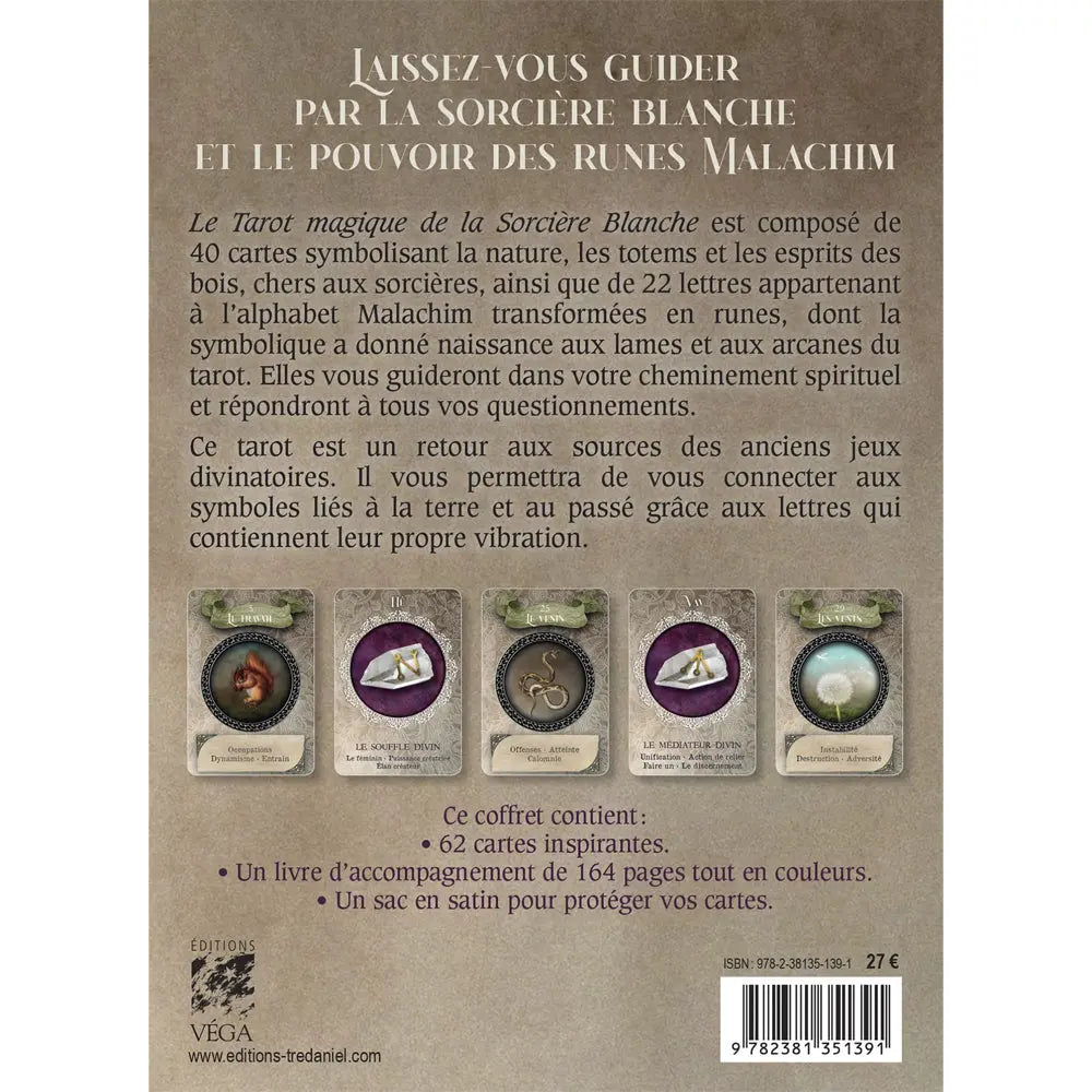 Le Tarot Magique de la Sorcière Blanche - 62 Cartes Gabriel Sanchez Editions Vega