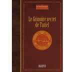 Le Grimoire secret de Turiel, de la collection Les Incontournables de l'ésotérisme, illustré par un grand sceau magique circulaire orange au centre d'une couverture bordeaux imitation cuir bordée d'une frise dorée.