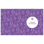 Double page du livre "Les Flammes Sacrées" présentant le sommaire détaillé des chapitres sur fond violet.