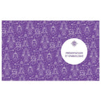 Page de titre de chapitre "Présentation et Symbolique" du livre Les Flammes Sacrées avec motifs ésotériques violets.