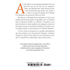 Les folles histoires du sage Nasredin d'Ilios Kotsou et Matthieu Ricard, sa quatrième de couverture présentant le résumé des contes de sagesse sur un fond blanc épuré mettant en valeur une grande lettrine orange.
