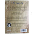 Quatrième de couverture du livre Les Runes de Bruno Liévin, fond beige effet papier, texte de présentation, photo de l’auteur et code-barres.
