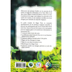 Dos du livre Magie verte : Connexion sacrée à la nature avec résumé sur fond forestier.