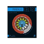 Mandalas Celtes de Margot Grimbaum & Théo Lahille, sa couverture noire mettant en valeur un grand mandala coloré composé d'entrelacs rouges et orange, de triquetras sur fond vert et d'un arbre de vie central bleu.