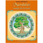 Couverture du livre Mandalas magie de la forêt de Joane Michaud à colorier avec illustration centrale d'un arbre.