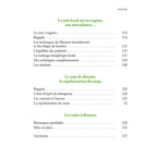 Manuel de Soins Énergétiques pour les Animaux de Luc Bodin, une page du sommaire listant les chapitres dédiés aux soins locaux, de détente et à distance.