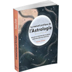 Le manuel pratique de l'Astrologie de Tanaaz Chubb, illustré au centre par un grand cercle blanc texturé évoquant la Lune, sur une couverture représentant un ciel nocturne étoilé et des traînées cosmiques scintillantes.