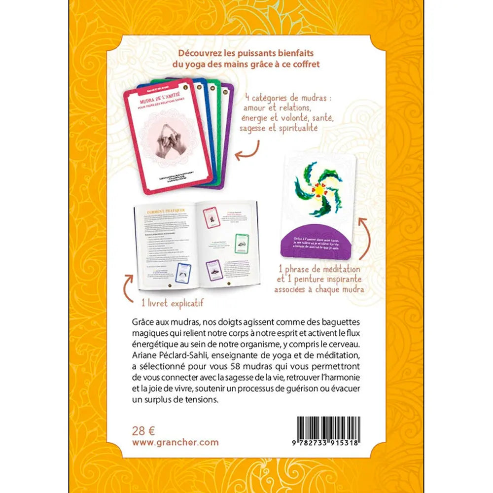 Mes Cartes de Mudras - 58 Positions de Yoga des Mains Editions Grancher
