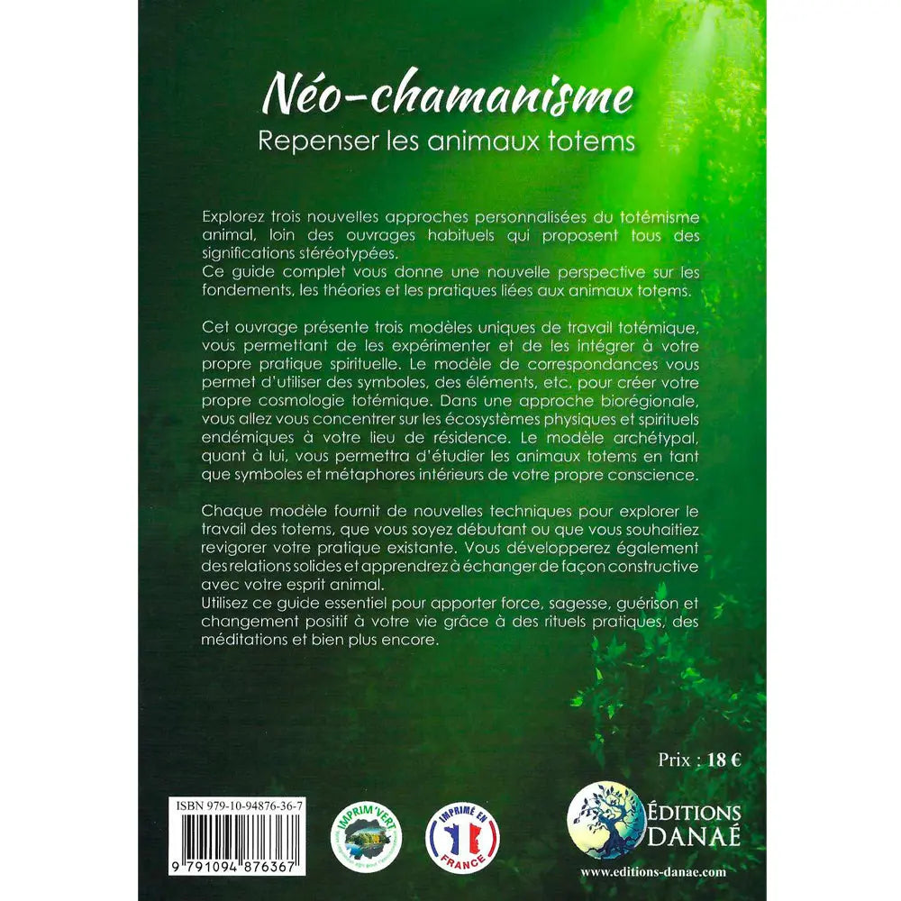 Néo-Chamanisme : couverture du livre de Lupa chez Danaé, centrée sur la spiritualité et la connexion aux animaux totems.