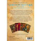 L'Oracle de la Guérison Mystique avec ses 36 cartes illustrées aux couleurs chaudes et son texte descriptif sur fond parcheminé.