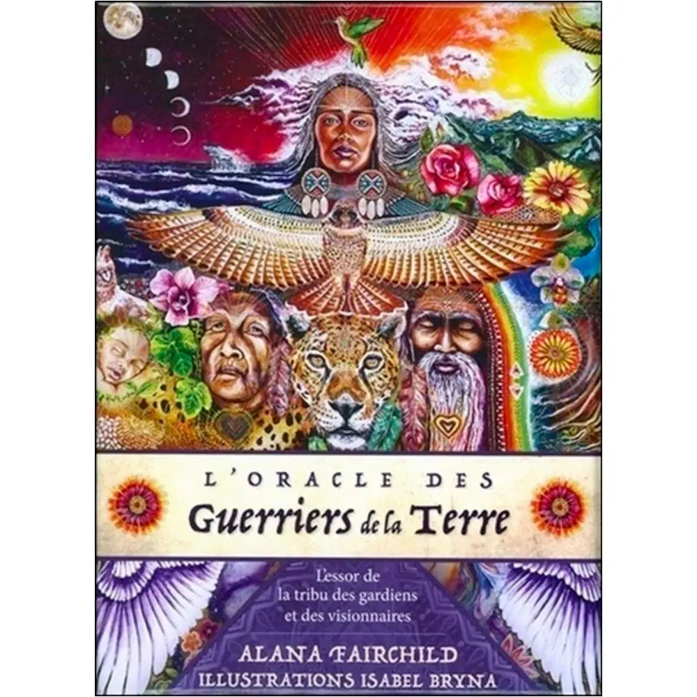 Coffret L’Oracle des Guerriers de la Terre – couverture illustrée, titre et auteur visibles.
