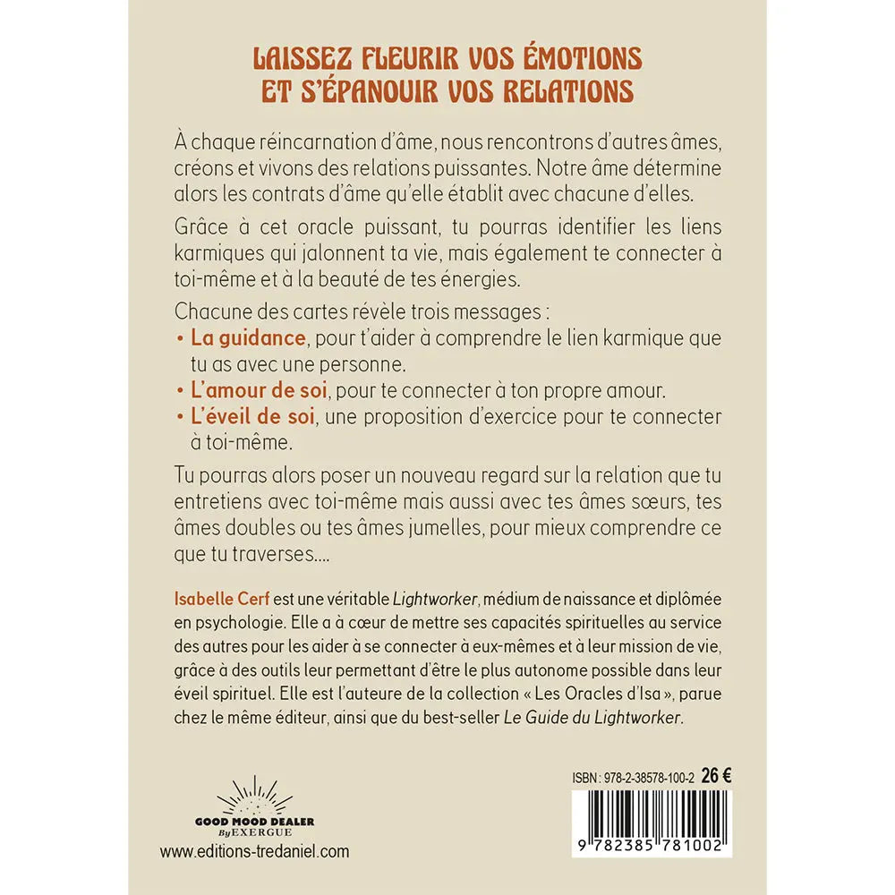 L'Oracle des Relations Karmiques - Isabelle Cerf Editions Exergue
