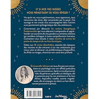 La quatrième de couverture du livre Ouvrir les portes de ses vies antérieures présente le résumé de l'ouvrage et le portrait de l'auteure Emmanuelle Johnson sur fond bleu nuit étoilé.