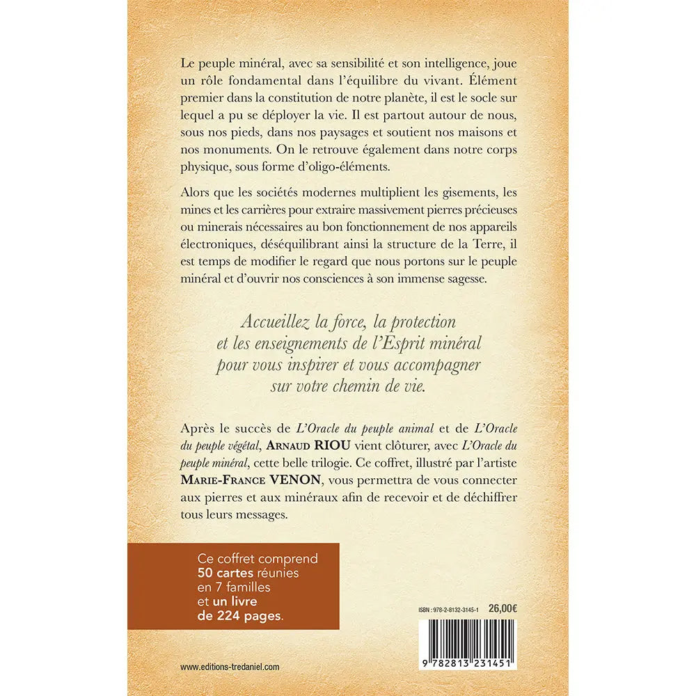 L'Oracle du Peuple Minéral - Arnaud Riou - Coffret 50 Cartes Guy Trédaniel Editeur