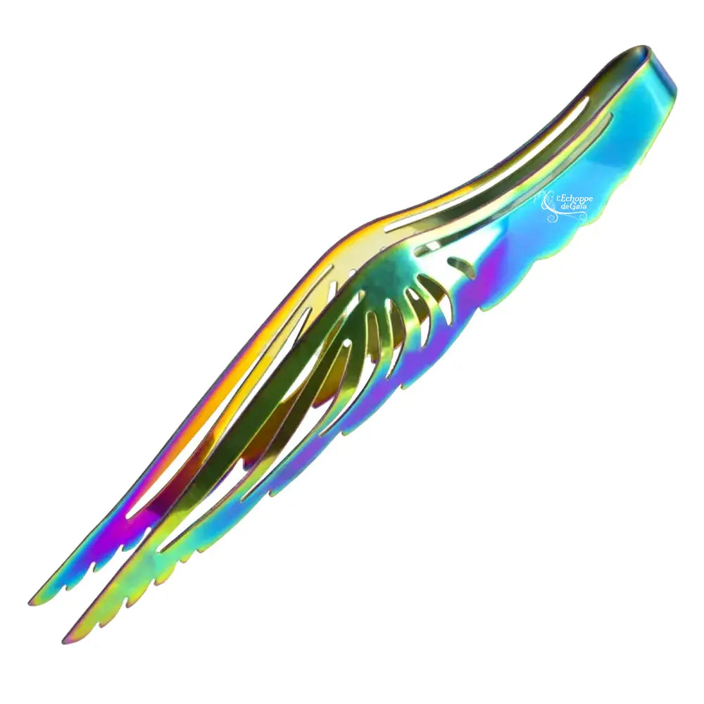 Pince Métallique à Charbons Ardents Ange Arc-en-ciel - 20 cm Echoppe de Gaïa