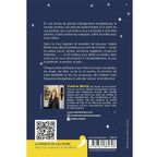 Quatrième de couverture du livre Prières d'Intentions Lumineuses présentant le résumé sur un fond bleu nuit étoilé avec code-barres.