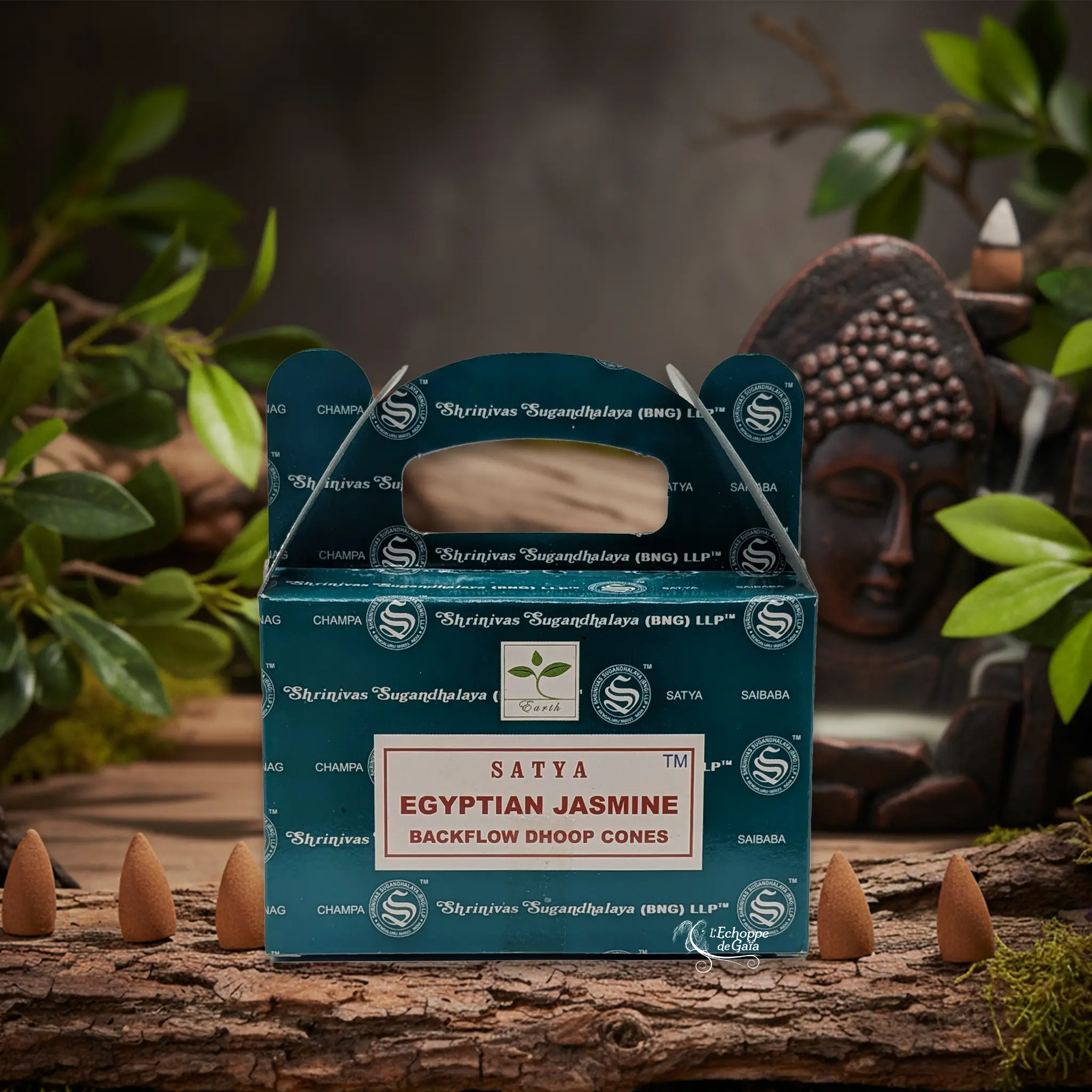 Encens Satya Backflow Egyptian Jasmine - Jasmin d'Egypte Satya Shrinivas Sugandhalaya