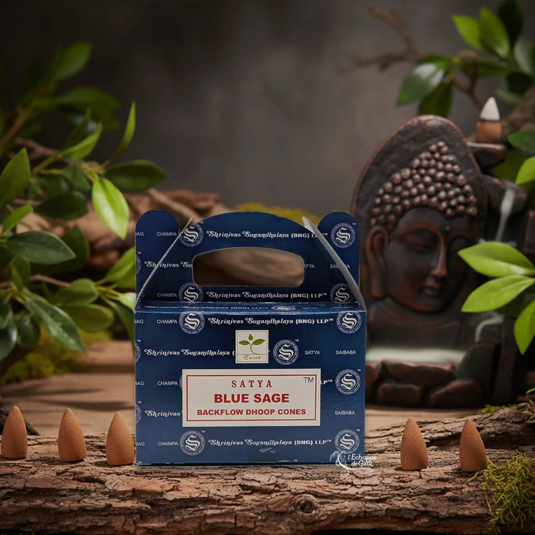 Encens Satya Backflow Blue Sage Satya Shrinivas Sugandhalaya