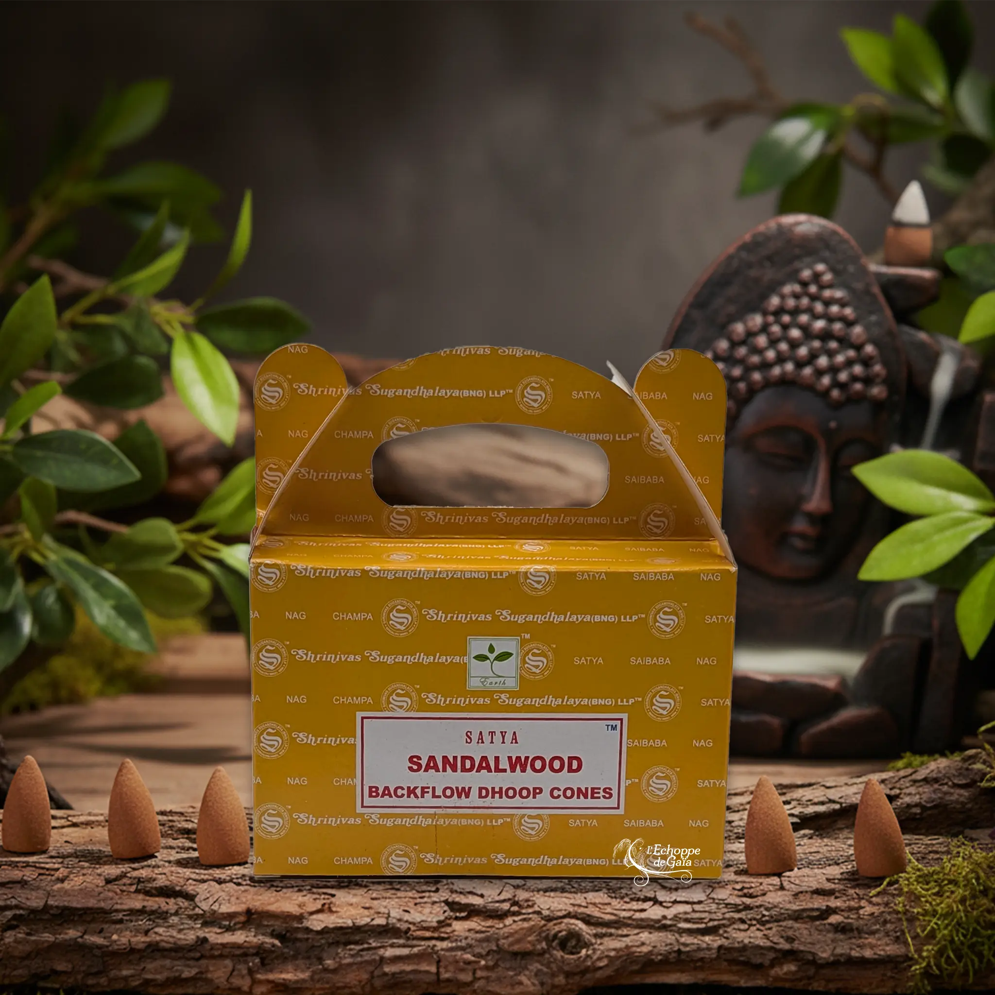 Encens Satya Backflow Sandalwood Santal Satya Shrinivas Sugandhalaya