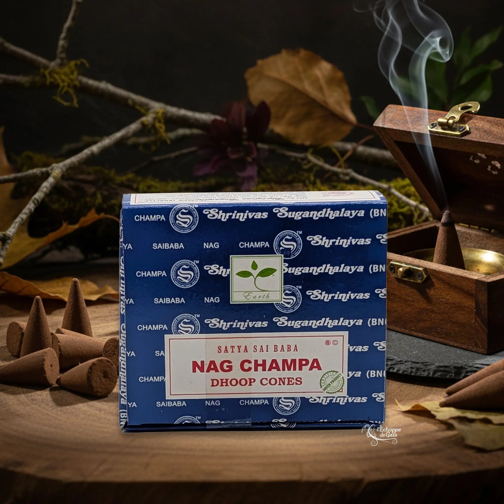 Encens Satya Nag Champa Dhoop Cones - Original Satya Shrinivas Sugandhalaya