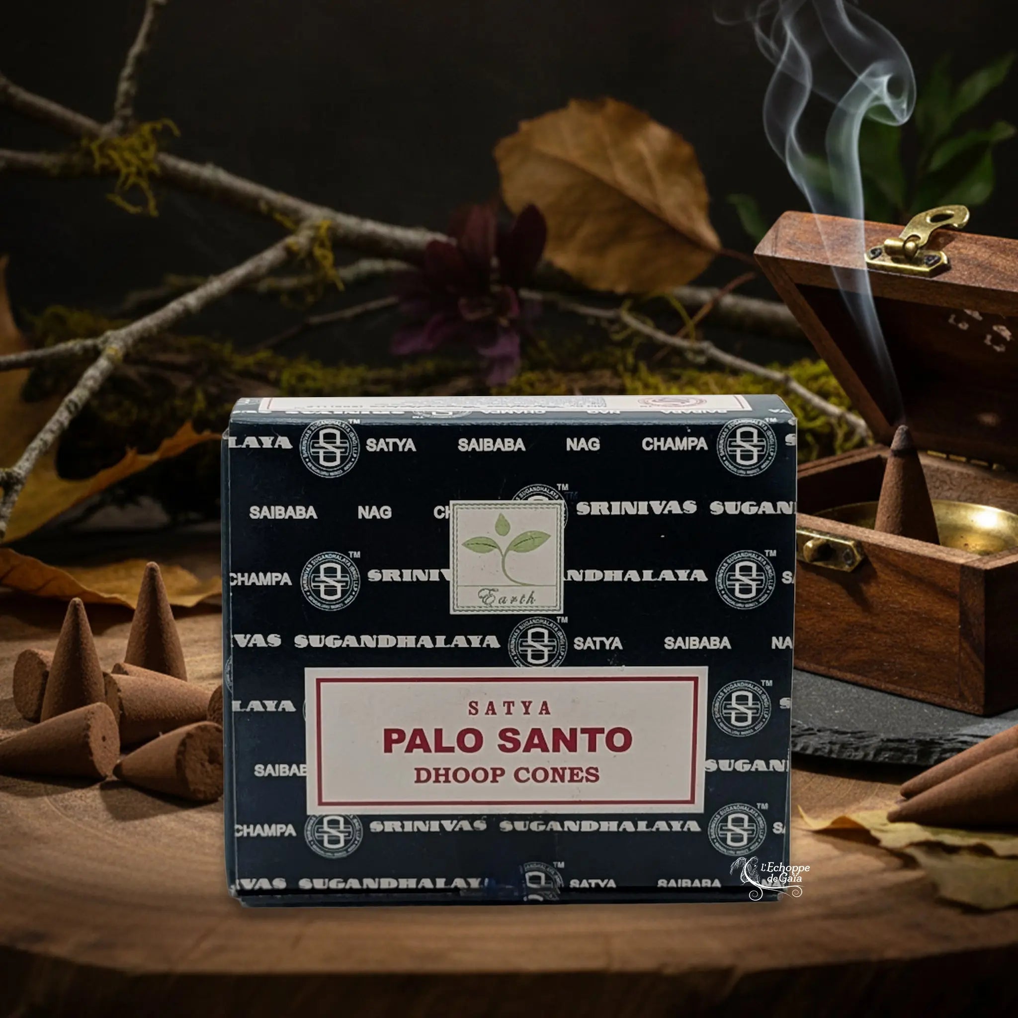Encens Satya Dhoop Cones - Palo Santo Satya Shrinivas Sugandhalaya