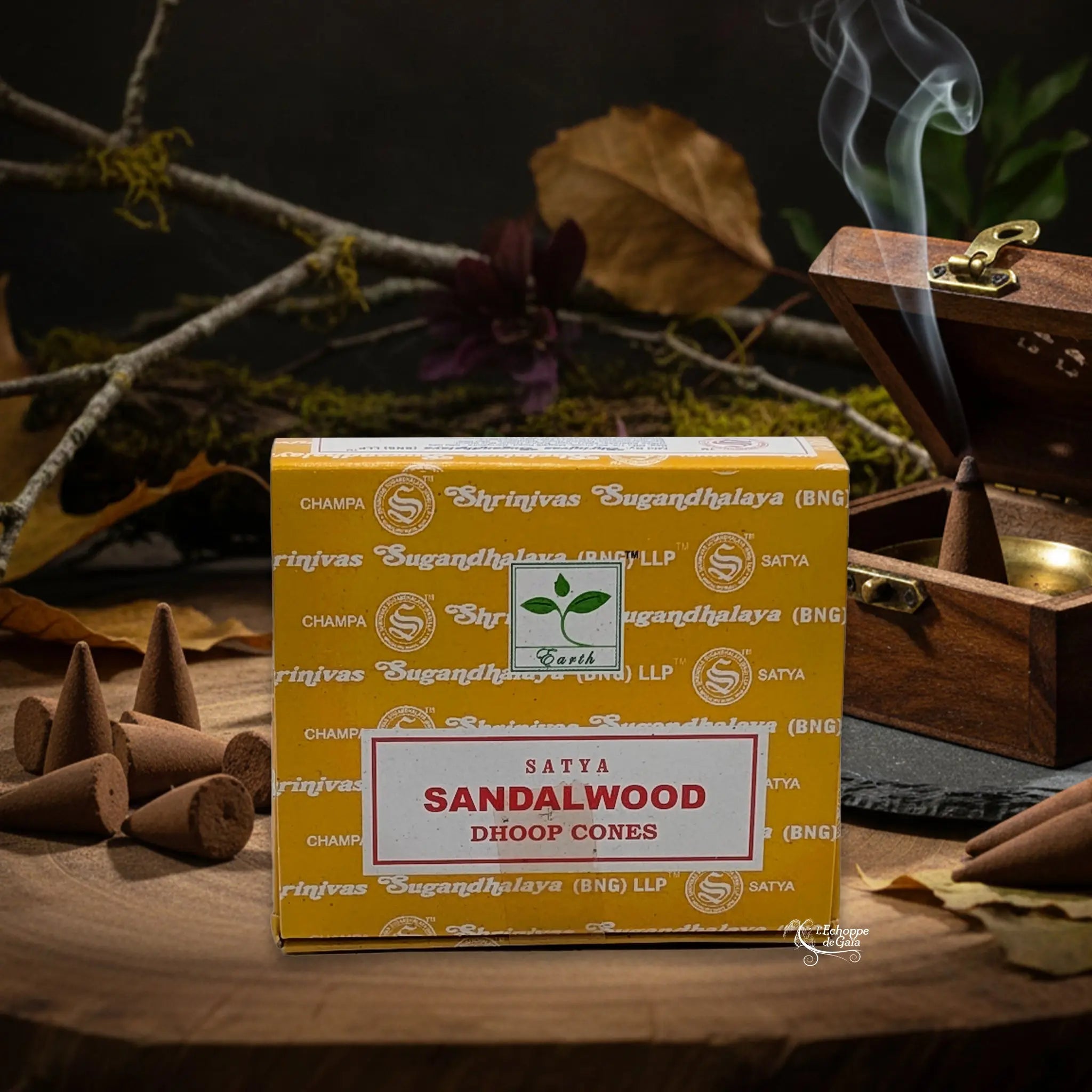 Encens Satya Dhoop Cones - Santal Satya Shrinivas Sugandhalaya