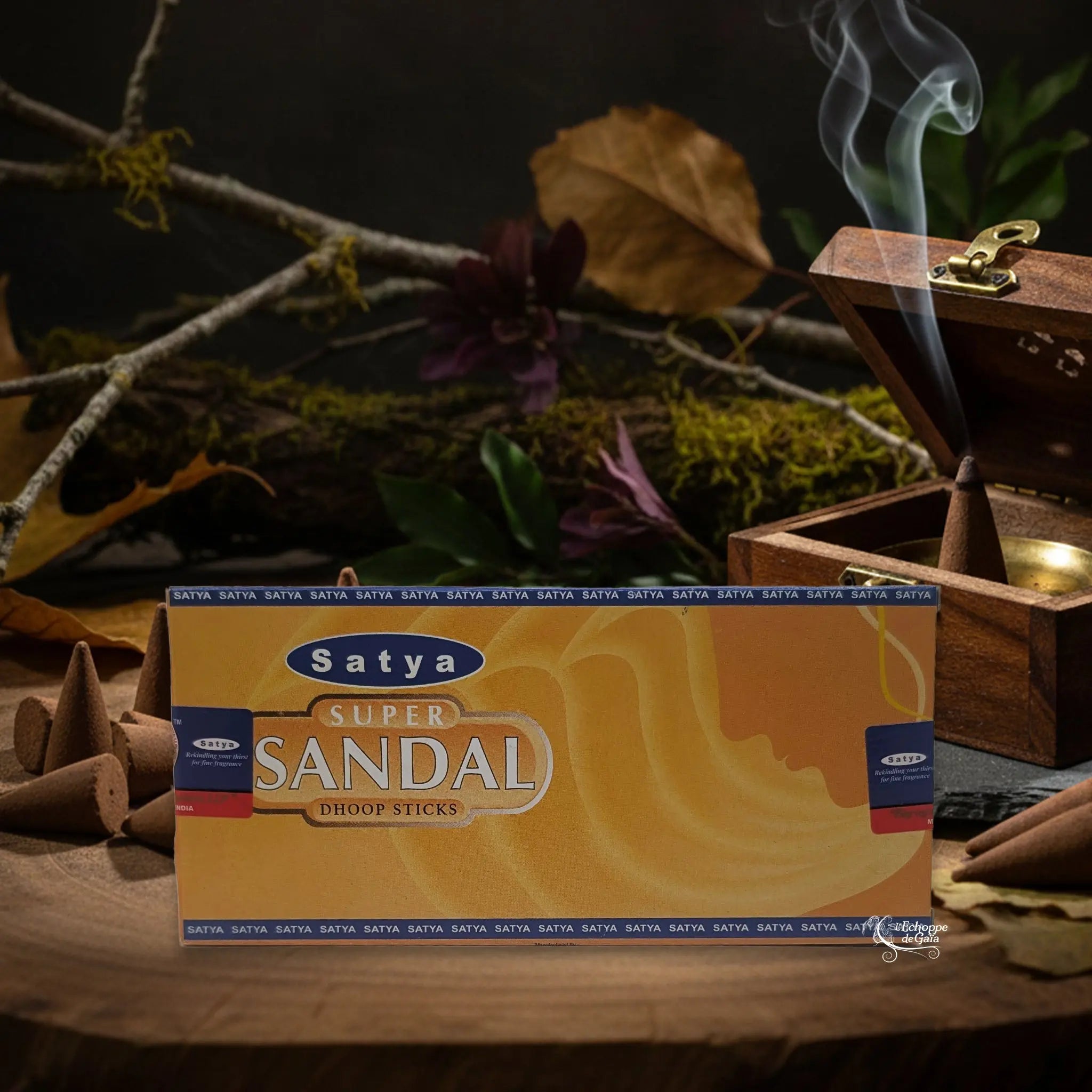 Encens Satya Super Sandal - Dhoop Sticks Echoppe de Gaïa
