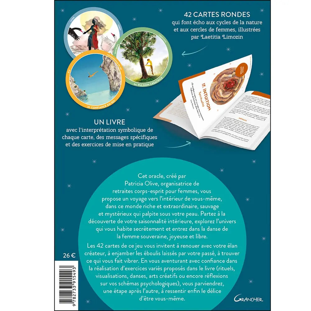 Sauvage  et  Souveraine - Coffret 42 Cartes Rondes - Patricia Olive Editions Grancher