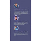 Page intérieure du livre Se souvenir du futur (Illustré), présentant les biographies et les portraits illustrés des auteurs et de l'illustrateur sur fond violet.