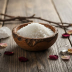 Bol de Granulés Sel Infusé - Frankincense Oliban aux cristaux blancs purs pour rituel de purification sacrée