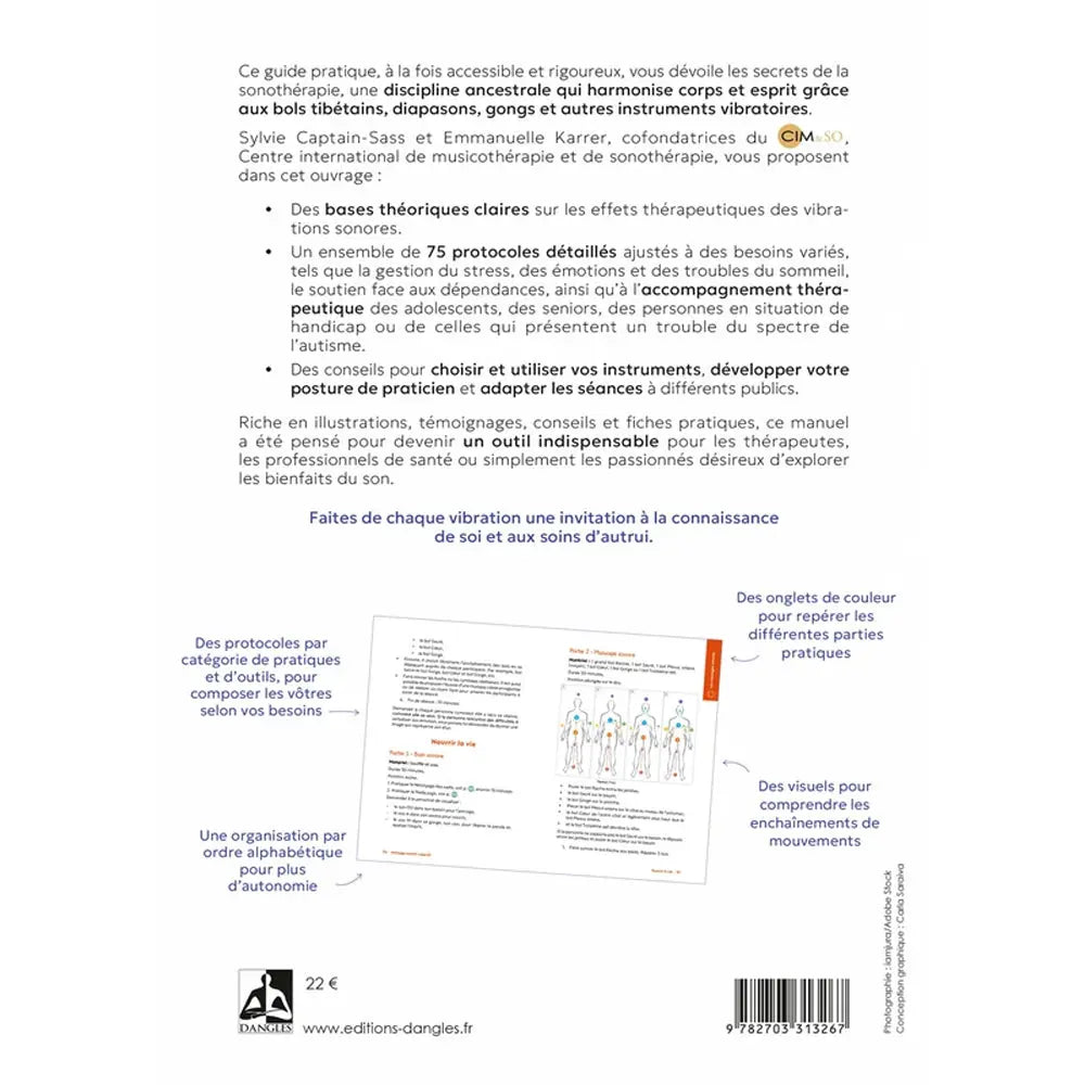 Sonothérapie Les Bonnes Pratiques - Sylvie Captain-Sass et Emmanuelle Karrer Dangles Editions